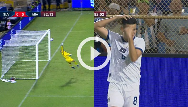 El travesaño le niega el gol a El Salvador